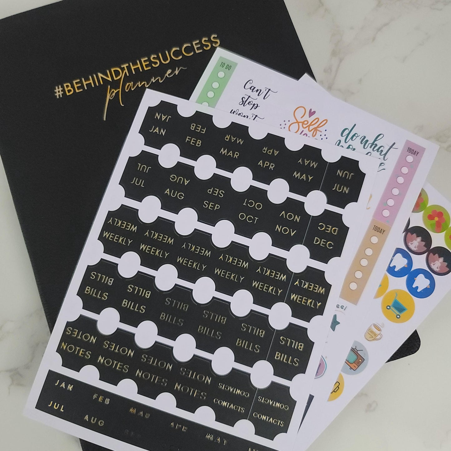 #BehindTheSuccess Planner - Undated  - Weekly - Classic Black