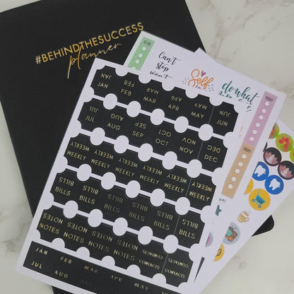 #BehindTheSuccess Planner - Undated  - Weekly - Classic Black