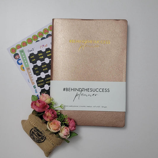 #BehindTheSuccess Planner - Undated  - Weekly - Blush Pink