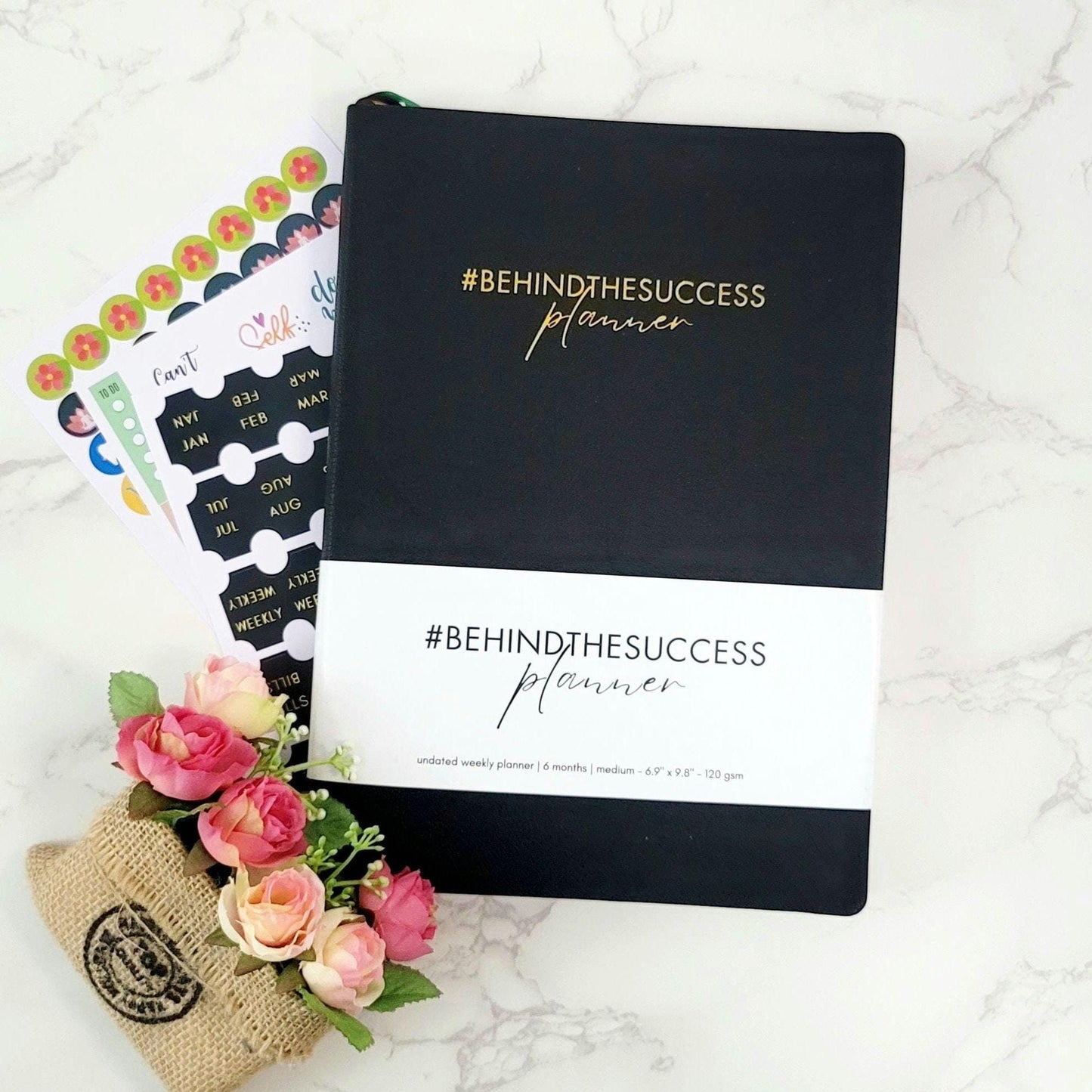 #BehindTheSuccess Planner - Undated  - Weekly - Classic Black