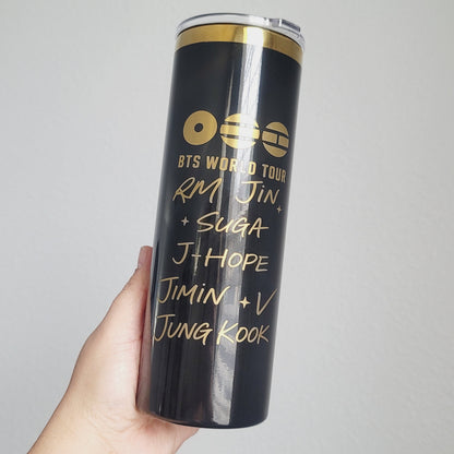 Black & Gold BTS Arirang Tumbler (Fan made)