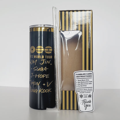 Black & Gold BTS Arirang Tumbler (Fan made)